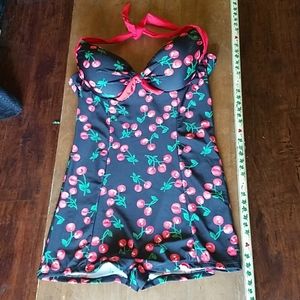 Vintage style Cherries 1-piece Swimsuit